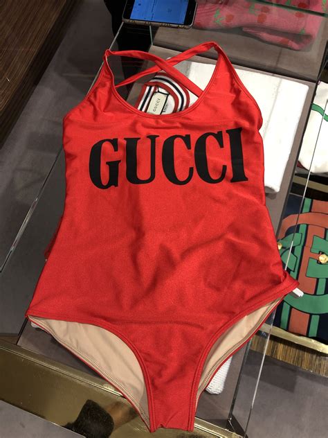 red gucci bikini|women's Gucci swimsuits.